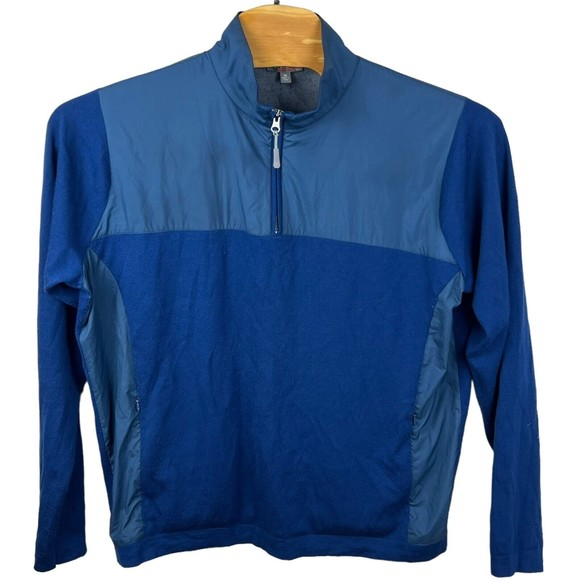 Peter Millar Crown Sport Mes Quarter Zip Wool Blend Long Sleeve Jacket XL FLAWED - Picture 1 of 7